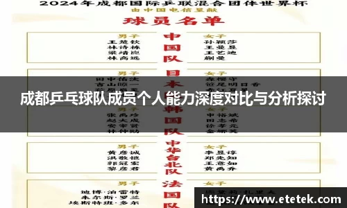 成都乒乓球队成员个人能力深度对比与分析探讨